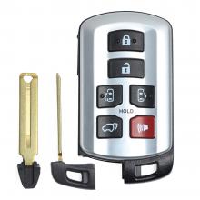 6 Button ​Smart Remote Key Fob 314.3MHz ID74 Chip​ For Toyota Sienna 2011 2012 2013 2014 2015 2016 2017 2018 2019 FCC ID: HYQ14ADR