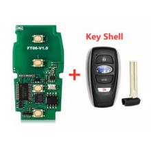 Keyless Go 3+1 Buttons Smart Remote Key 433.92MHz for Subaru STI WRX Board ：7000 8A Chip  With TOY12 Small Key