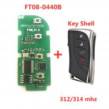 Keyless Go 3+1 Buttons Smart Key 312/314Mhz for Lexus ES300h ES350 ES200 LS350 Board: 0440 Can copy 8A chip