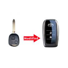 Modified Flip Remote Key Shell 2B For Toyota Prado Tarago Camry Corolla Key Shell Blank TOY43 Blade
