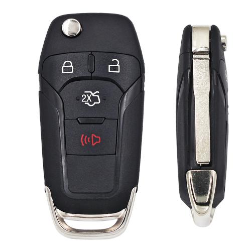 Folding Remote Car Key Shell Case 3+1 Button for Ford Fusion Edge Explorer 2013-2015