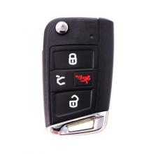 3+1 Button ASK315 MHz Smart Key For VW 2015-2019 Golf GTI / MQB AES / PN: 5G6 959 752 BM / HU162 / With Recess