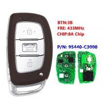 3 Button Smart Remote Key FOB Transmitter 433MHz 8A Chip for HYUNDAI SONATA Since 2015 P/N: 95440-C3000