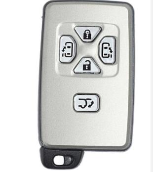 5 Button Smart Remote Key Shell TOY48 For Toyota PREVIA Silver Color