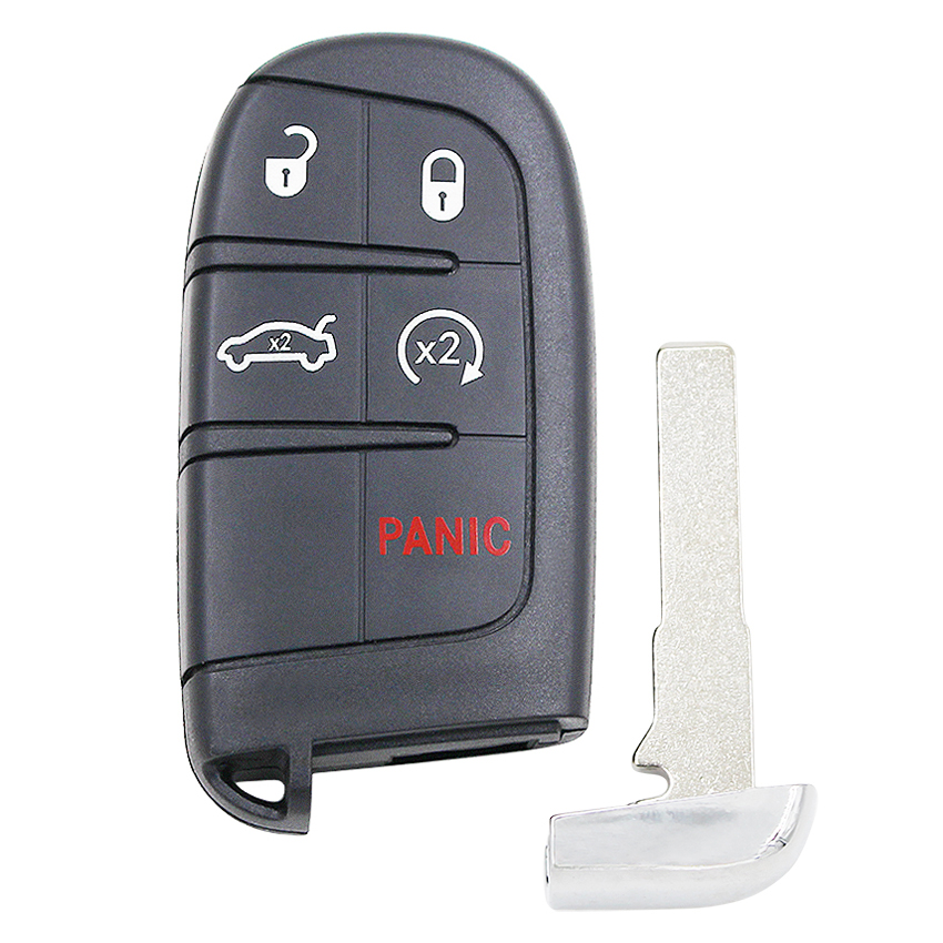 4+1 button Replacement Smart Remote Key Shell for Fiat 500X 500 500L for Jeep Renegade Compass M3N-40821302