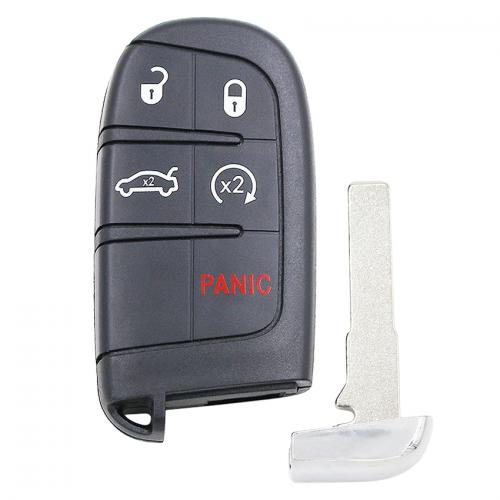 4+1 button Replacement Smart Remote Key Shell for Fiat 500X 500 500L for Jeep Renegade Compass M3N-40821302