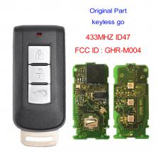 GENUINE Original Remote Keyless Smart Key 3 Button 433MHZ ID47 for Mitsubishi Pajero Sport L200 Montero GHR-M004 GHR-M003