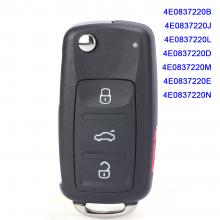 for Audi A8 S8 2003 2004 2005 2006 2007 2008 2009 Remote Key Fob 4E0837220B/J/L/D/M/E/N ID46 Chip 315MHz/ 433MHz