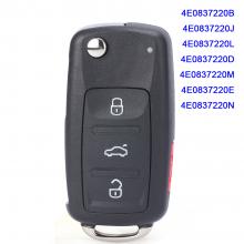 for Audi A8 S8 2003 2004 2005 2006 2007 2008 2009 Remote Key Fob 4E0837220B/J/L/D/M/E/N ID46 Chip 315MHz/ 433MHz