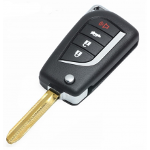 4 Button Flip Folding Remote Key Shell for Toyota Levin Camry Reiz Highlander Corolla RAV4 Key Shell Toy43