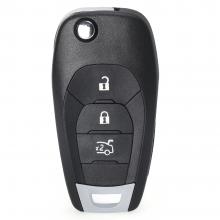 Original 3 Button Remote For 2015 Chevrolet Cruze For 2021 Spark Sonic Flip Key 434MHz 4A Chip HU100 Blade With Logo