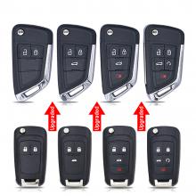 2/3/4/5 Buttons Modified Flip Folding Car Key Shell For Chevrolet Cruze Aveo Epica