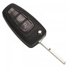 Flip Remote key Shell 2 Button For Ford Focus, Mondeo, Fiesta (Black)