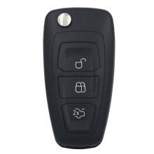 Flip Remote key Shell 3 Button For Ford Focus, Mondeo, Fiesta (Black)