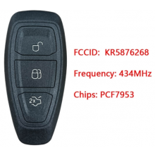 Original Smart Key for for Ford Kuga Fiesta 2016 + 434MHz 49 Chip PCF7953 KR5876268