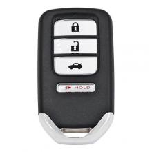 Replacement Shell Smart Remote Key Case Fob 4 Button for Honda Accord CRV Fit with small key