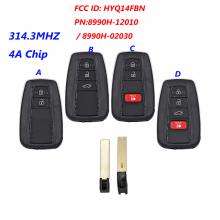 2/3/4B Keyless-Go​ Smart Key For Toyota Corolla 2019-2021 ​312/314MHZ 4A Chip For Brazil Market 8990H-12010 8990H-02030 FCCID : HYQ14FBN