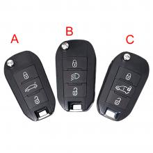 Flip Remote Key Fob 3 Button 433MHz 4A Chip For Peugeot Partner 508 308 Expert HU83 blade