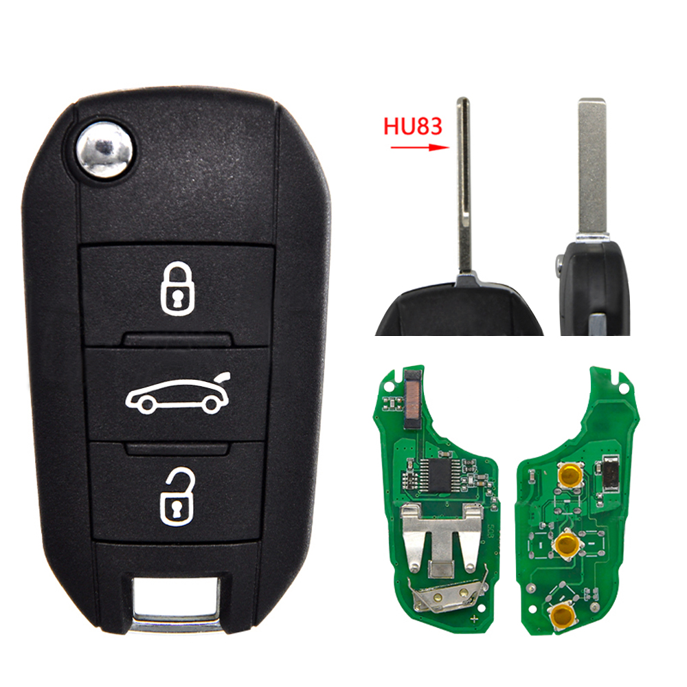 Car Remote Control Key For Peugeot 208 2008 301 308 508 5008 434MHz ID46 PCF7941 Chip HU83 / VA2 Blade