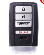 3+1 Button FSK313.8MHz Smart Remote Key ( SUV )PCF7953X  47 CHIP For Acura MDX RDX 2014-2020  FCC ID: KR5V1X