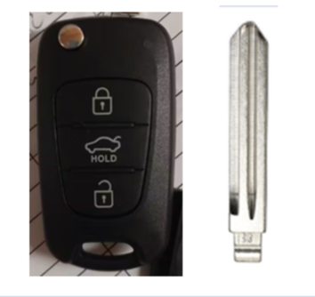 3 Buttons Remote key shell for Kia Left Blade