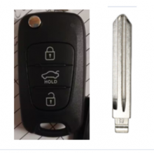 3 Buttons Remote key shell for Hyundai Left Blade