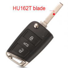 3 Button Flip Folding Replacement Metal Side Cover Case Fob Modified Auto Car Key Shell for VW Golf 7 MK7 Skoda Seat ​HU162 blade