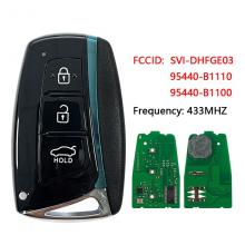 For Hyundai Genesis 2014-2017 Keyless Smart Key Remote 3 buttons 433 MHz HITAG 3 chip SVI-DHFGE03 95440-B1110 95440-B1100