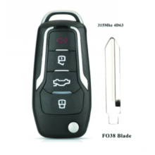 Upgraded Flip Remote Key 315MHz 4D63 80bits Chip for Ford Lincoln Mercury -FCC:CWTWB1U331