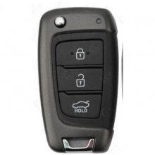 3 Button Remote Key Shell Case Fob for Hyundai Accent Elantra Kona Santa Fe Tucson Veloster 2018 2019 2020 2021 2022