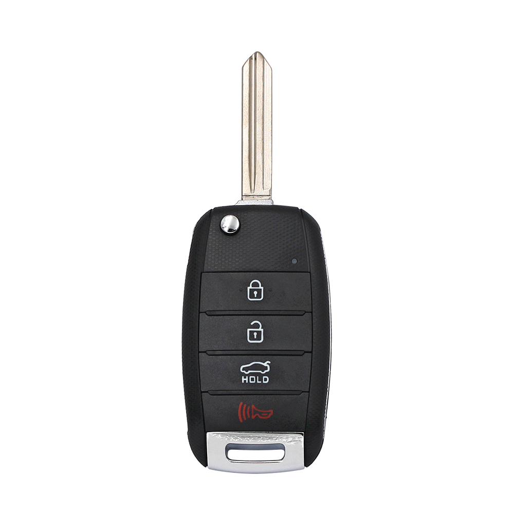 Replacement Shell Folding Remote Key Case Keyless Entry Fob 3+1 Button For Kia Sorento Carens