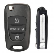 3 Buttons Car Replacement Flip Folding Key Shell Blank Remote Fob Case For Kia Morning Right blade