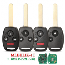 For Honda CR-V Accord MLBHLIK-1T HLIK-1T Element Pilot HR-V Fit City Jazz Odyssey Fleed Remote Car Key 313.8MHz ID46