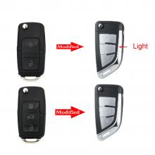 2/3 Buttons Modified Folding Remote Key Shell Case For VW Caddy Eos Golf Jetta Beetle Polo Up Tiguan Touran For Seat For Skoda HU66 blade ​
