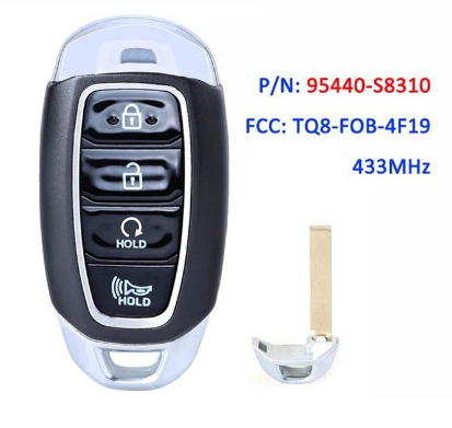 4 Button ​Keyless Remote Key Fob  433MHz ​For Hyundai Palisade 2019 2020 2021  TQ8-FOB-4F19, P/N: 95440-S8310