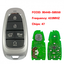 95440-S8550 Keyless Go Smart Remtoe Key 433MHz ID47 Chip 5 Button Fob for Hyundai Palisade 2022 FCC ID: TQ8-F08-4F27