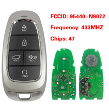 95440-N9072  5 Buttons Smart Remote Key 433MHz ID47 Fob for Hyundai Tucson 2021 2022 2023