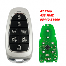 95440-S1660 Keyless Go Smart Remtoe Key 433MHz ID47 Chip 7 Buttons Fob for Hyundai Santa Fe 2023