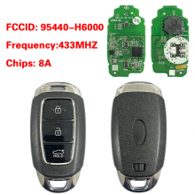 3 Buttons Smart Remote Key Fob for Hyundai Accent 2018 2019 2020 433MHz 8A Chip PN: 95440-H6000 FCC ID: SYEC3F0B1608