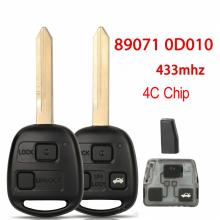 2B/3B Remote Key Fob 433MHz 4C Chip for Toyota Yaris Avensis Corolla Carina ETC P/N: 89071-0D010