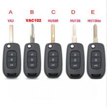Flip Remote Key Shell Case Fob 3 Buttons for Renault Koleos Kadjar Original Size inside