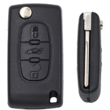 3 Buttons Remote Key Shell HU83 ( Blade with Groove) for Peugeot (NO battery holder)
