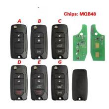 Folding Remote Key for Jeep Renegade 2016-2018 433MHz Megamos AES - 2ADFTFI5AM433TX ID48 with SIP22 blade
