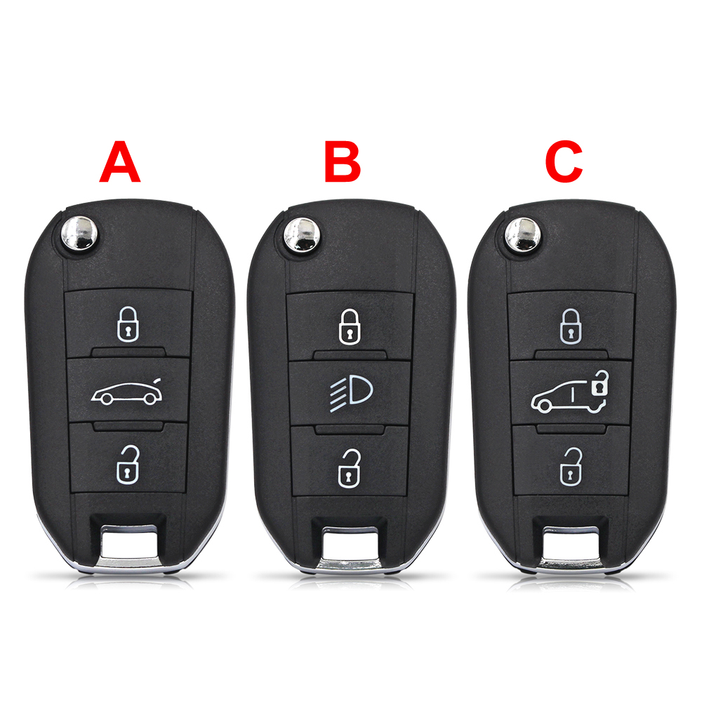 3 Buttons Filp Remote Key Shell For Peugeot 3008 4008 508 For  Citroen C4L C3